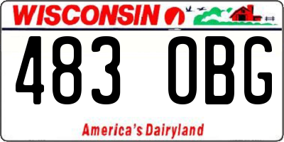 WI license plate 483OBG