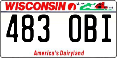WI license plate 483OBI