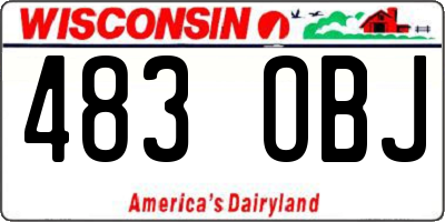 WI license plate 483OBJ