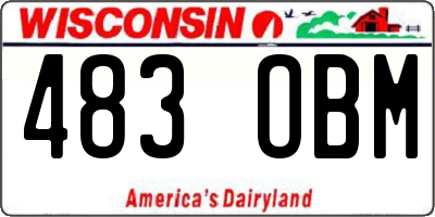 WI license plate 483OBM