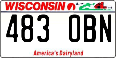 WI license plate 483OBN