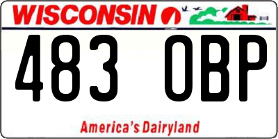 WI license plate 483OBP