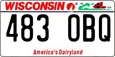WI license plate 483OBQ