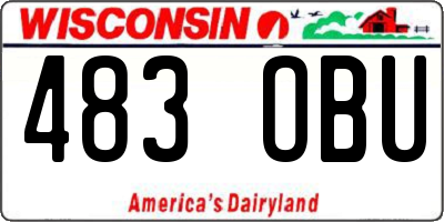 WI license plate 483OBU