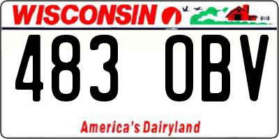 WI license plate 483OBV