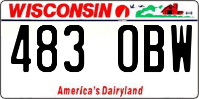 WI license plate 483OBW