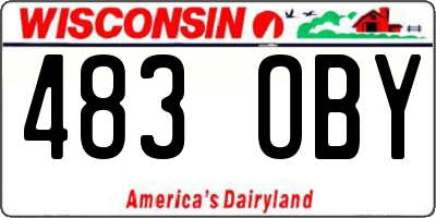 WI license plate 483OBY