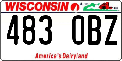 WI license plate 483OBZ