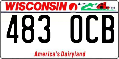 WI license plate 483OCB