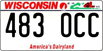 WI license plate 483OCC