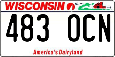 WI license plate 483OCN