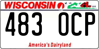 WI license plate 483OCP