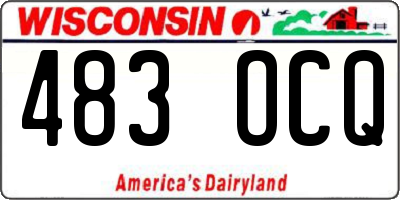 WI license plate 483OCQ