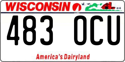 WI license plate 483OCU