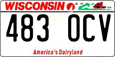 WI license plate 483OCV