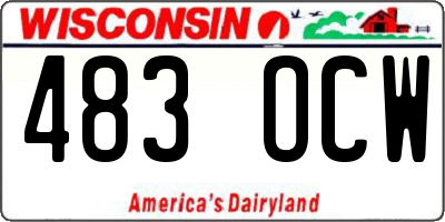 WI license plate 483OCW