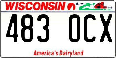 WI license plate 483OCX