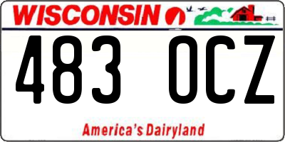 WI license plate 483OCZ
