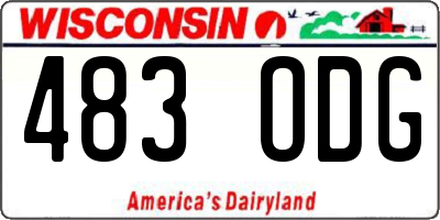 WI license plate 483ODG