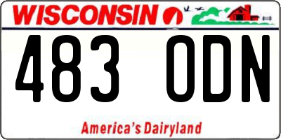 WI license plate 483ODN