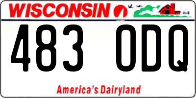 WI license plate 483ODQ