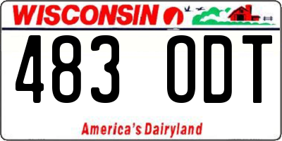 WI license plate 483ODT