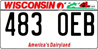 WI license plate 483OEB