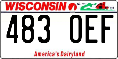 WI license plate 483OEF