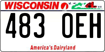 WI license plate 483OEH