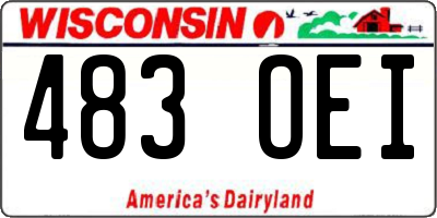 WI license plate 483OEI