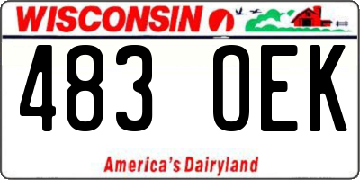 WI license plate 483OEK