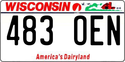 WI license plate 483OEN