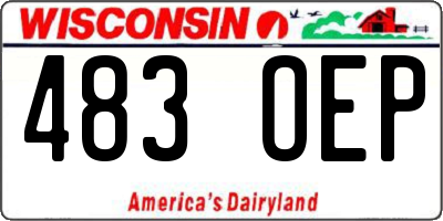 WI license plate 483OEP