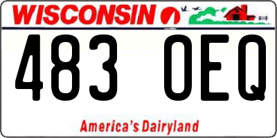WI license plate 483OEQ