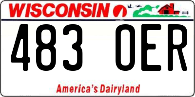 WI license plate 483OER
