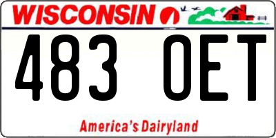 WI license plate 483OET