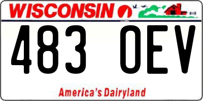 WI license plate 483OEV