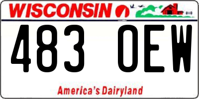 WI license plate 483OEW