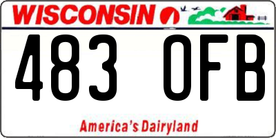 WI license plate 483OFB