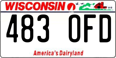 WI license plate 483OFD