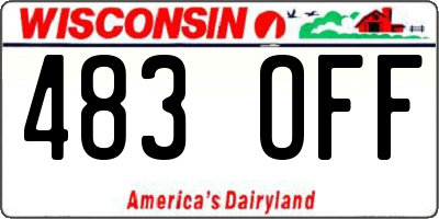 WI license plate 483OFF