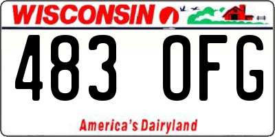 WI license plate 483OFG