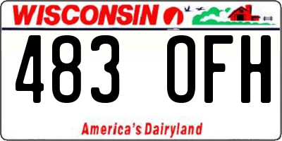 WI license plate 483OFH