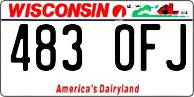 WI license plate 483OFJ