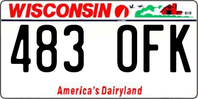 WI license plate 483OFK