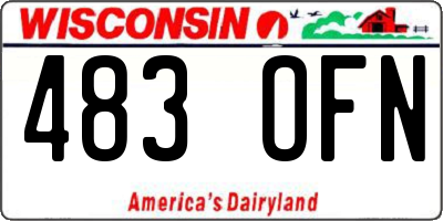WI license plate 483OFN