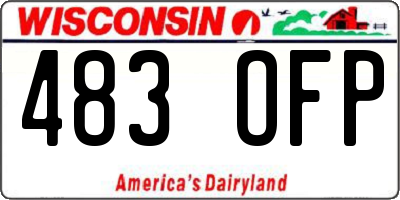 WI license plate 483OFP