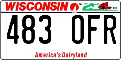 WI license plate 483OFR