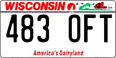 WI license plate 483OFT