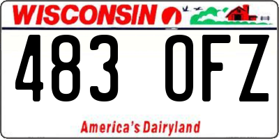WI license plate 483OFZ